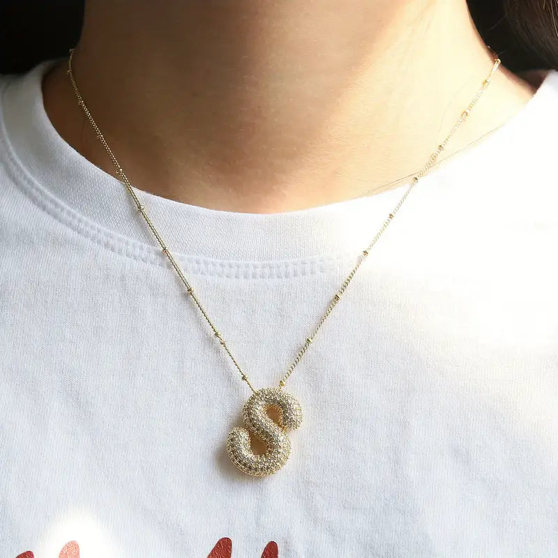 BubbleNote™ | 18K Gold Letter Initial Necklace Set
