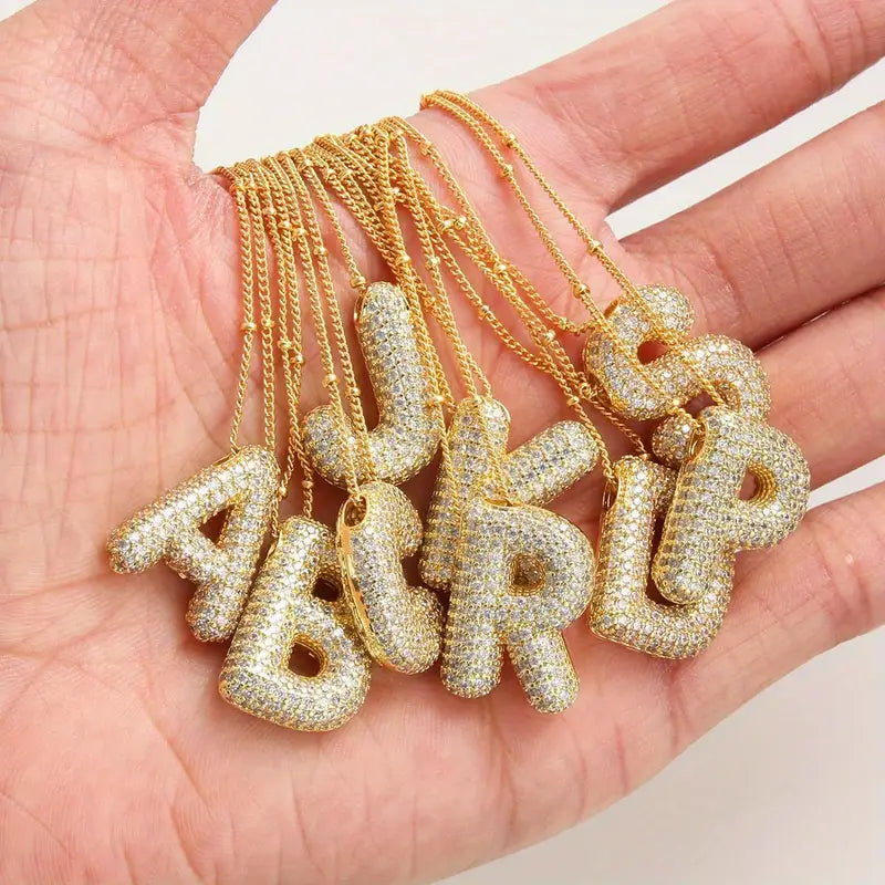 BubbleNote™ | 18K Gold Letter Initial Necklace Set