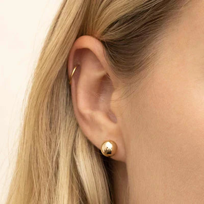 Ball™ | 16K Gold Stud Earrings