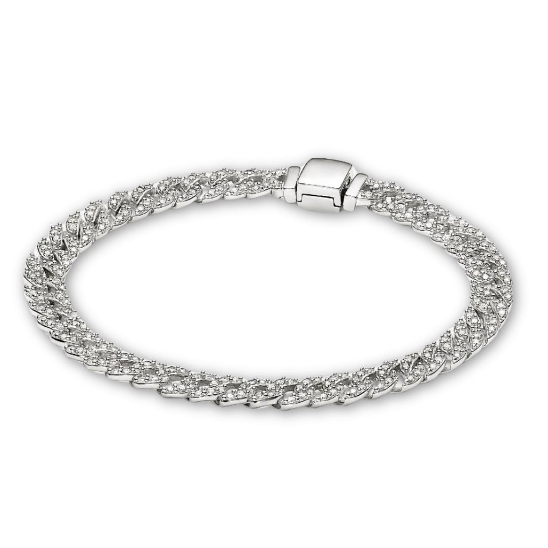 Cubo™ | 18K Gold Moissanite Cuban Bracelet