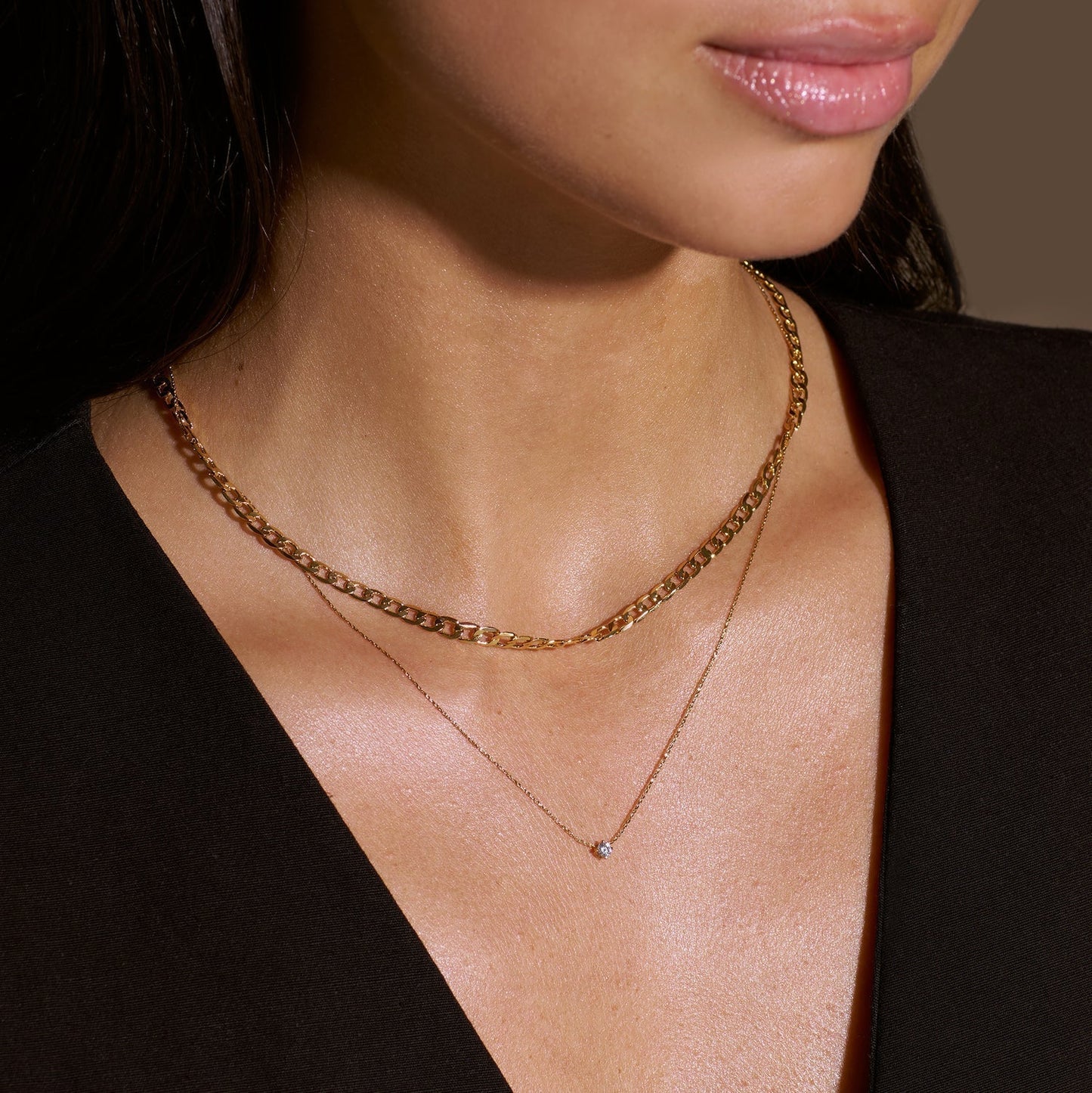 Vero™ | 16K Gold Flat Link Curb Chain Necklace