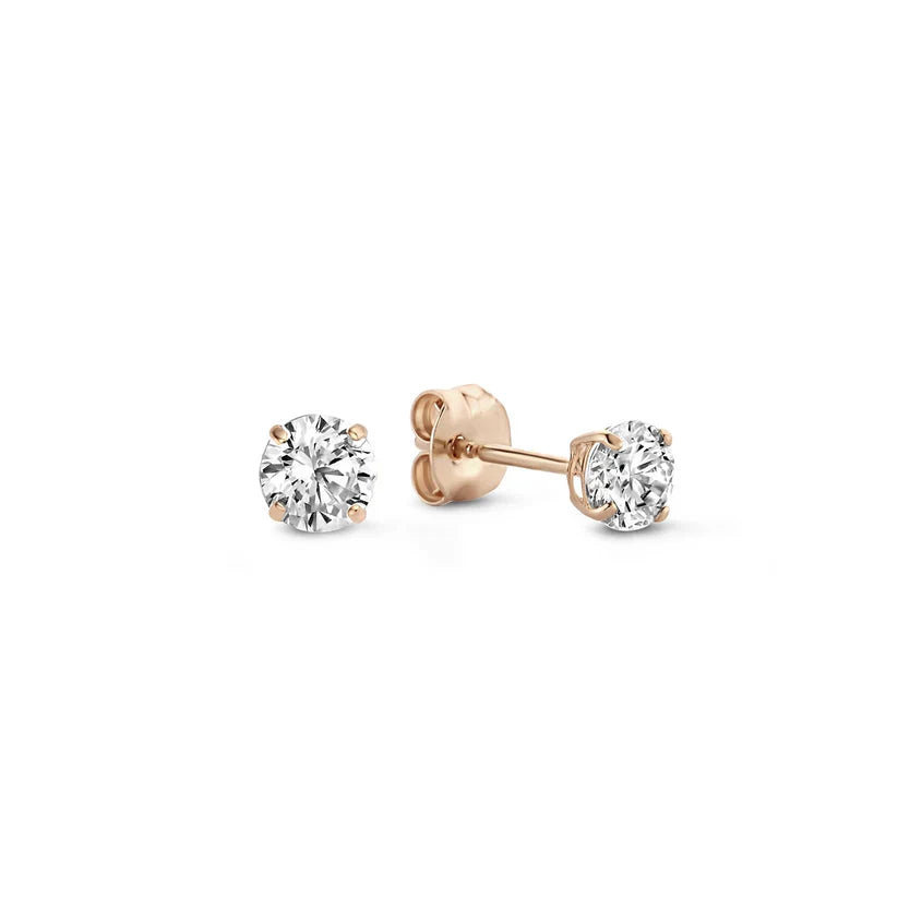 Larmes™ | 14K Gold Stone Stud Earrings