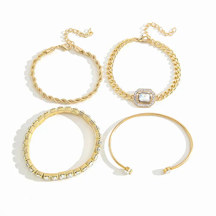Domitia™ | 18K Gold Calvina Bracelet Set
