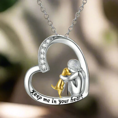 Cantrice™ | 925 Silver Heart & Dog Necklace