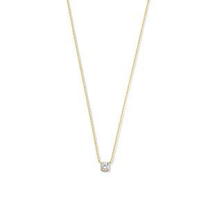 Clea™ | Gold Moissanite Stone Necklace