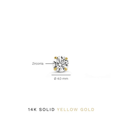 Larmes™ | 14K Gold Stone Stud Earrings
