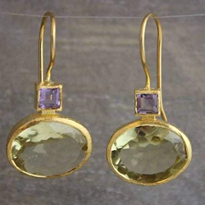 Lustre™ | Vintage Green Gold Earrings